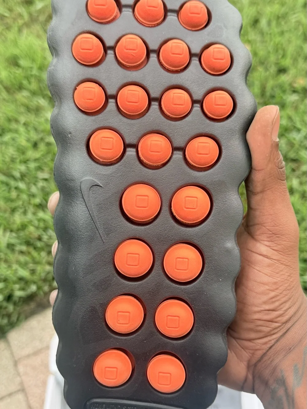 Nike mind Men's black  Slide with Orange Detail